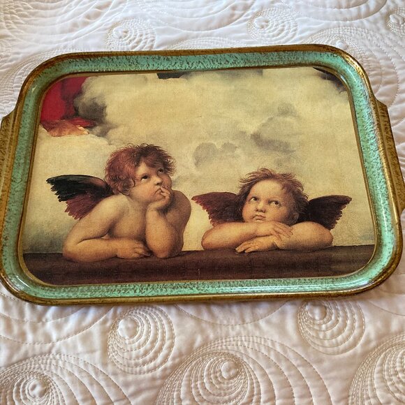 Raphael's Cherub Angels Tray - Picture 2 of 3